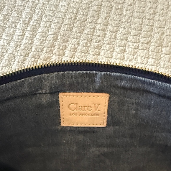 Clare V Navy and Gold Clutch - Picture 2 of 3